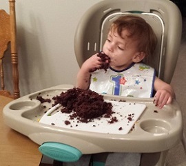Eating Smash Cake