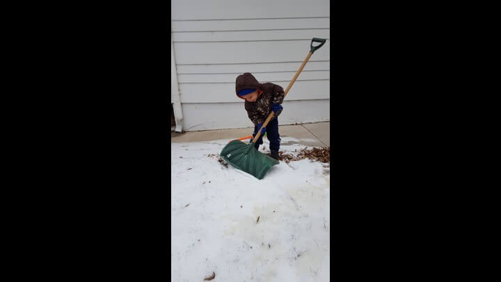 Shaveling Snow For Mommy